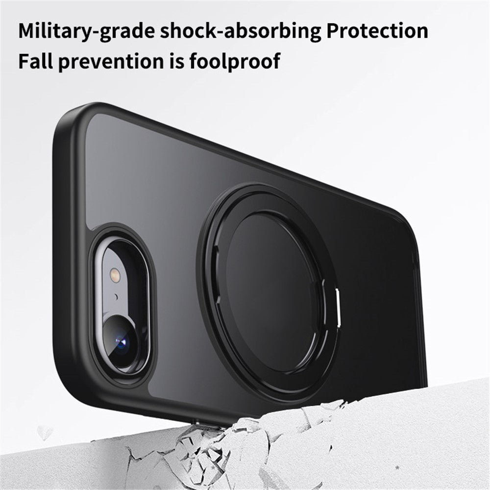 For iPhone 17e / 16e Case Compatible with MagSafe TPU + Acrylic + Kickstand Matte Phone Cover