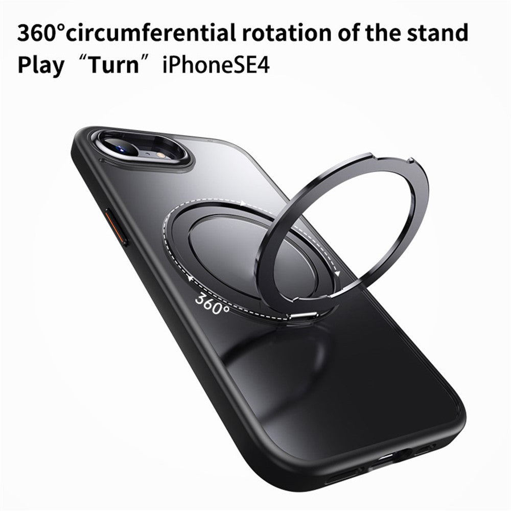 For iPhone 17e / 16e Case Compatible with MagSafe TPU + Acrylic + Kickstand Matte Phone Cover