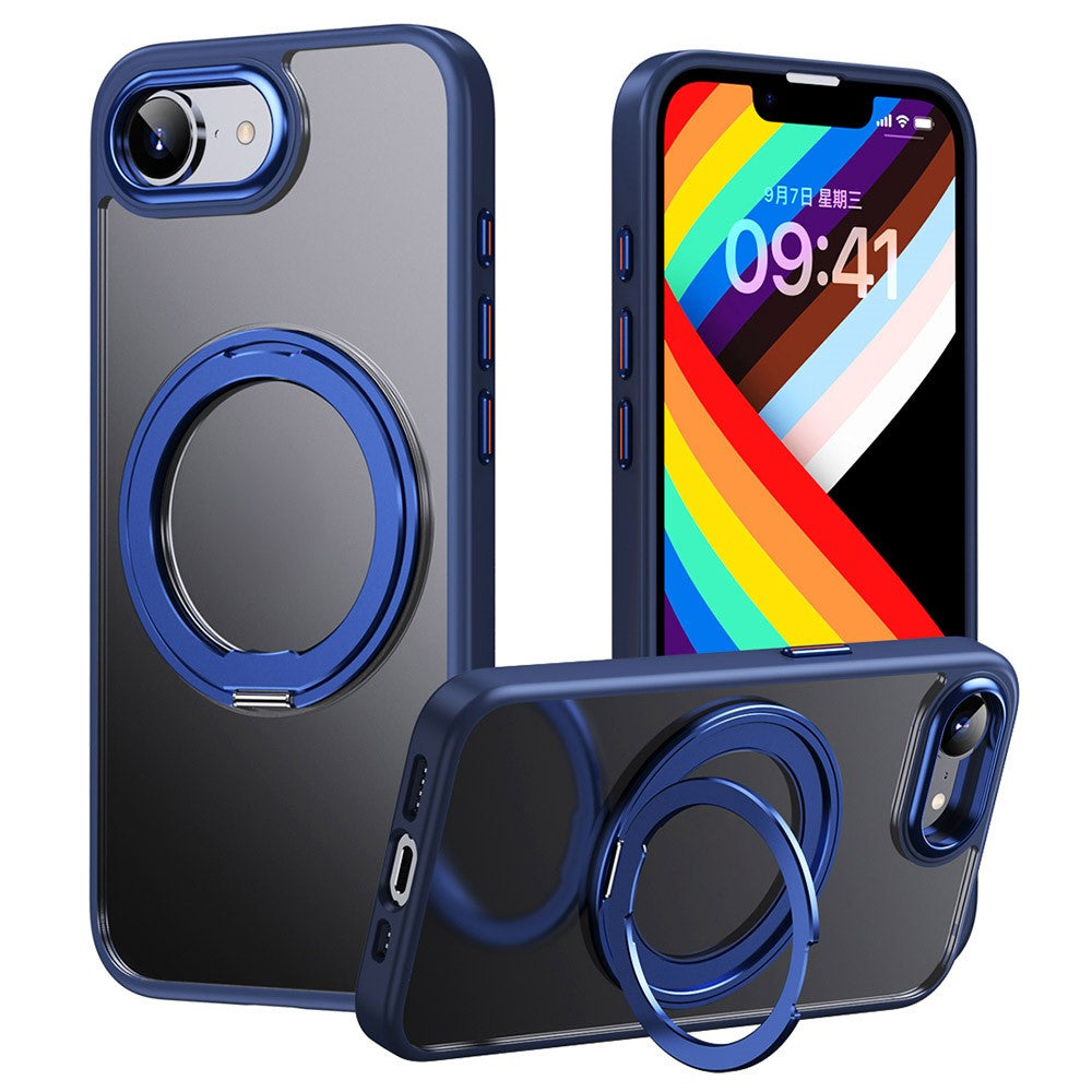 For iPhone 17e / 16e Case Compatible with MagSafe TPU + Acrylic + Kickstand Matte Phone Cover