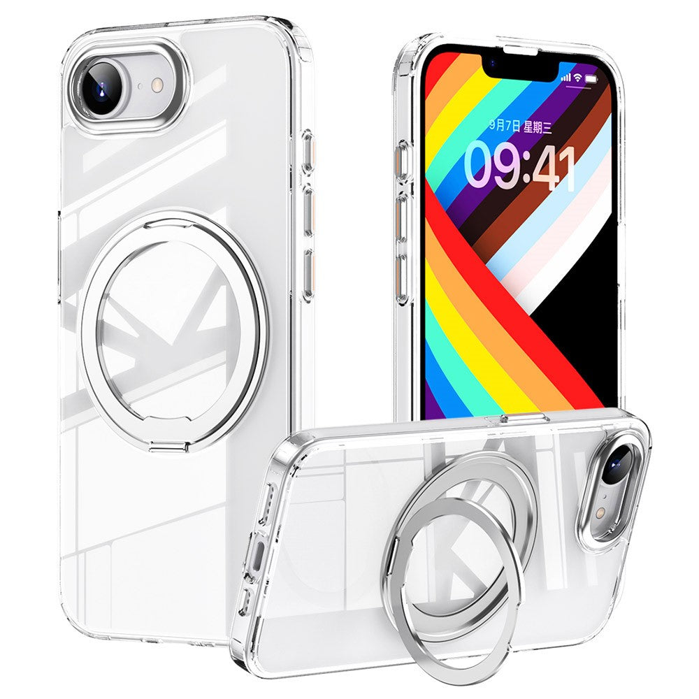 For iPhone 17e / 16e Case Compatible with MagSafe TPU + Acrylic + Kickstand Matte Phone Cover