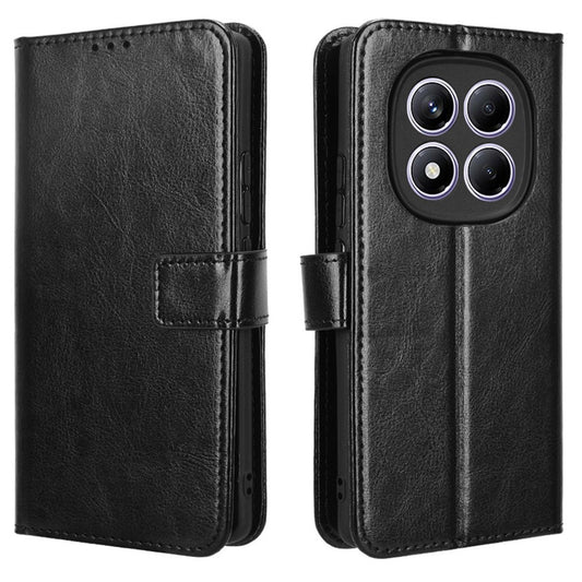 Xiaomi Redmi Note 14 Pro 4G Handyhülle – Crazy Horse Textur PU-Leder-Telefon-Geldbörsen-Abdeckung