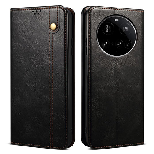 Xiaomi 15 Ultra Wallet-Handyhülle – Crazy Horse Textur Waxy Leder Standfunktion
