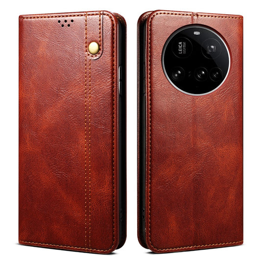 Xiaomi 15 Ultra Wallet-Handyhülle – Crazy Horse Textur Waxy Leder Standfunktion