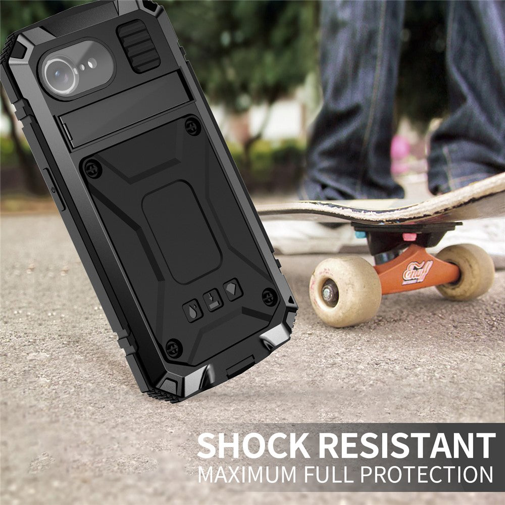 iPhone 16e Schutzhülle – Stoßfest, staubdicht, mit gehärtetem Glas & Ständer