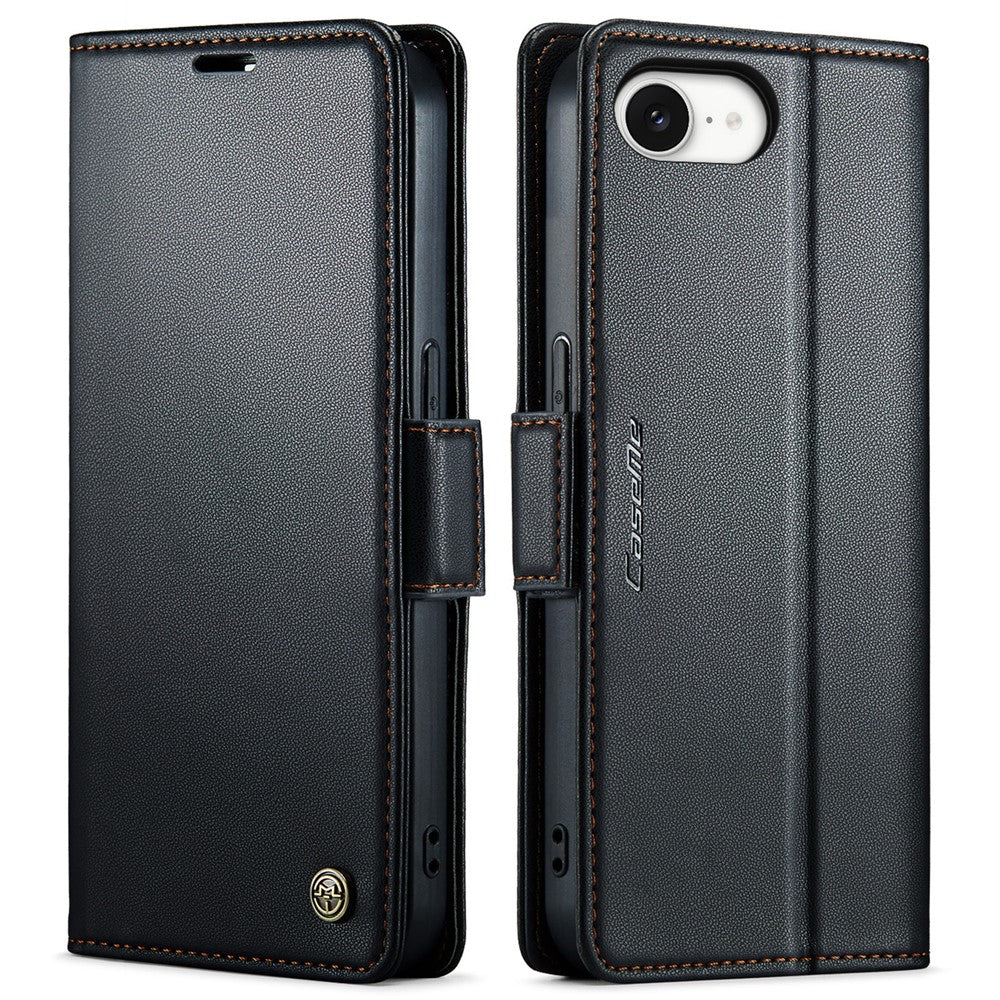 iPhone 16e Glänzende Wallet-Hülle – RFID-Schutz & Ständer