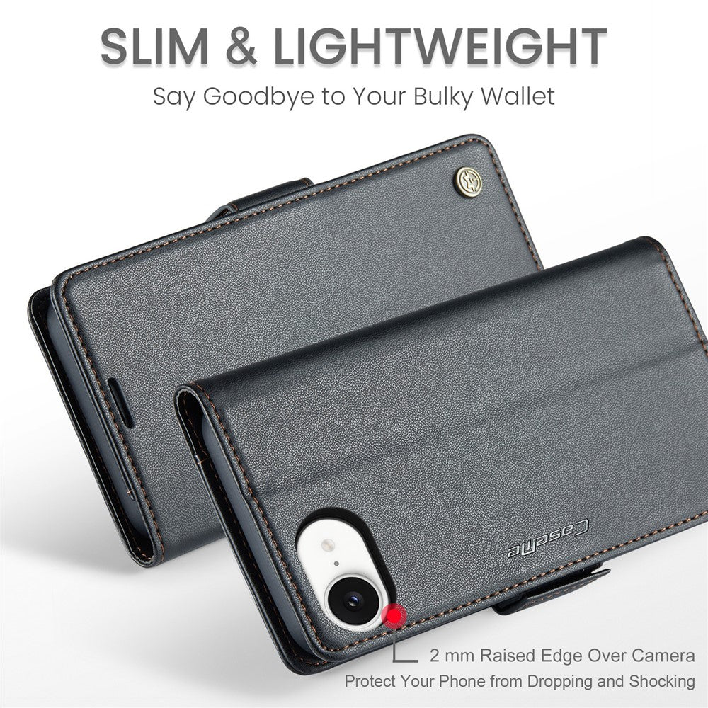 iPhone 16e Glänzende Wallet-Hülle – RFID-Schutz & Ständer