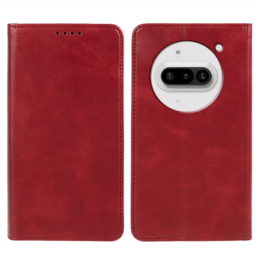 Nothing Phone (3a) Wallet-Handyhülle – Mit Magnetverschluss, Brieftaschenfunktion, aus Kalbsleder