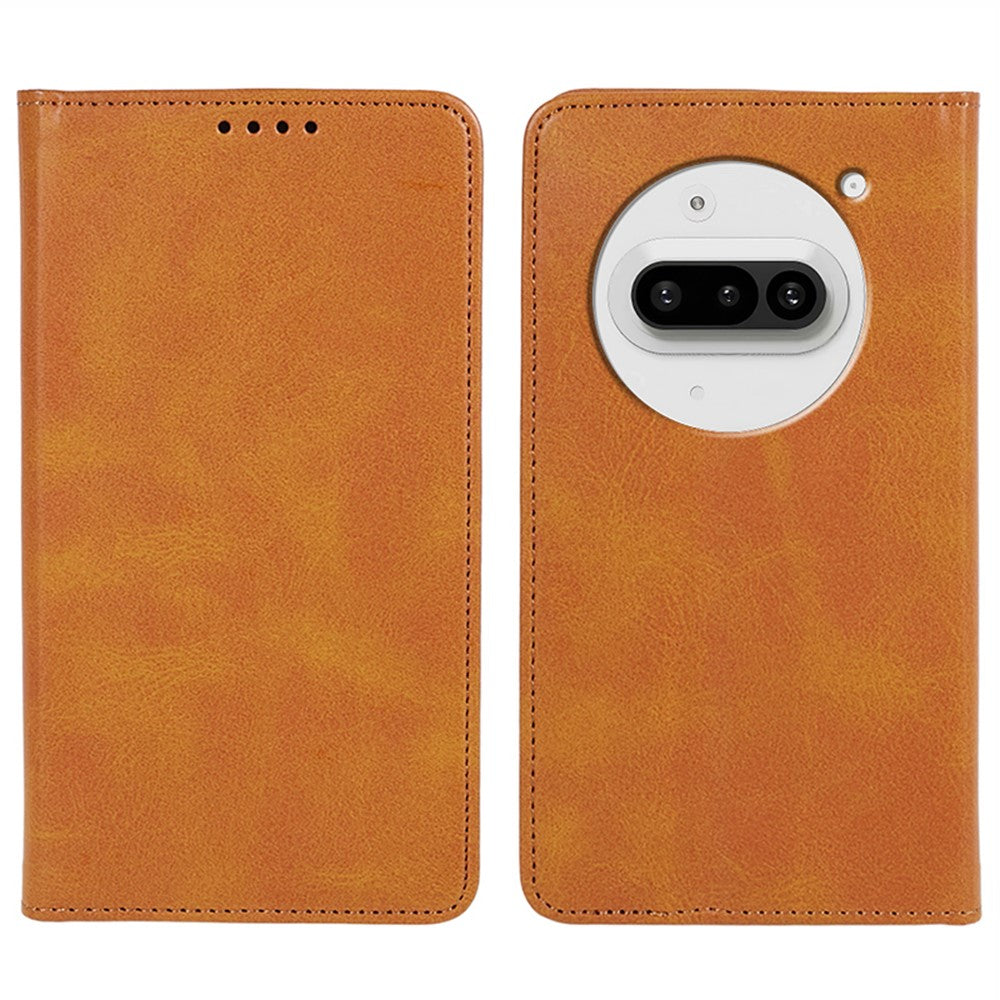 Nothing Phone (3a) Wallet-Handyhülle – Mit Magnetverschluss, Brieftaschenfunktion, aus Kalbsleder