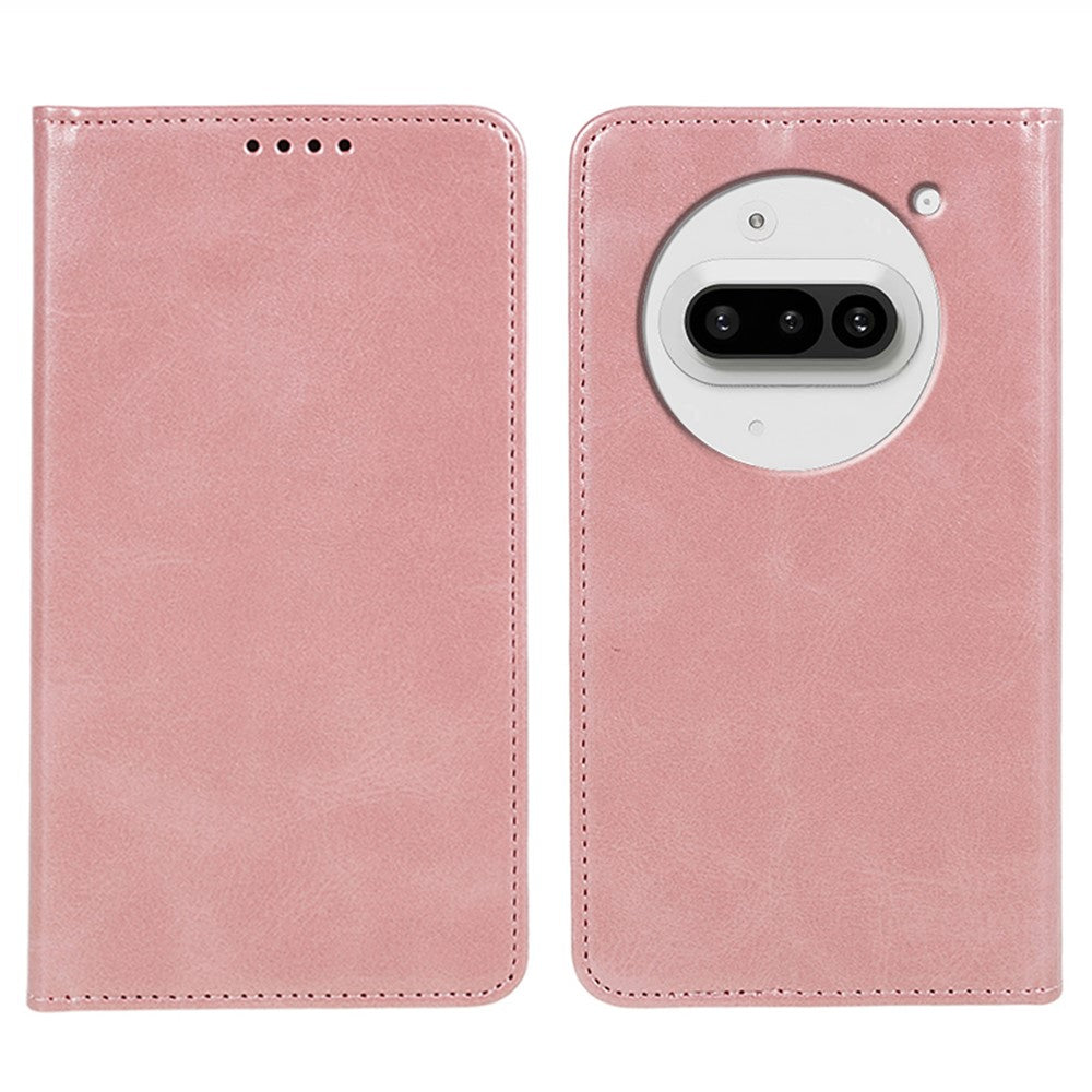 Nothing Phone (3a) Wallet-Handyhülle – Mit Magnetverschluss, Brieftaschenfunktion, aus Kalbsleder