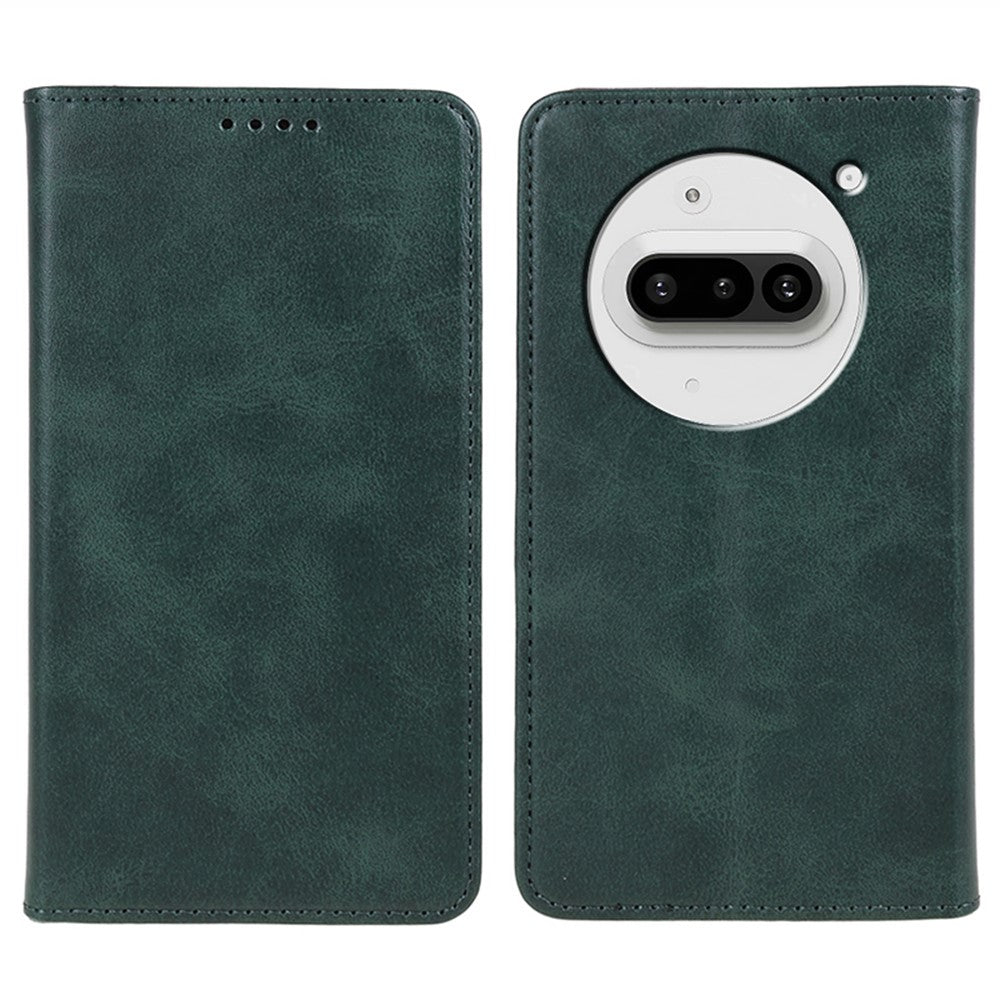 Nothing Phone (3a) Wallet-Handyhülle – Mit Magnetverschluss, Brieftaschenfunktion, aus Kalbsleder