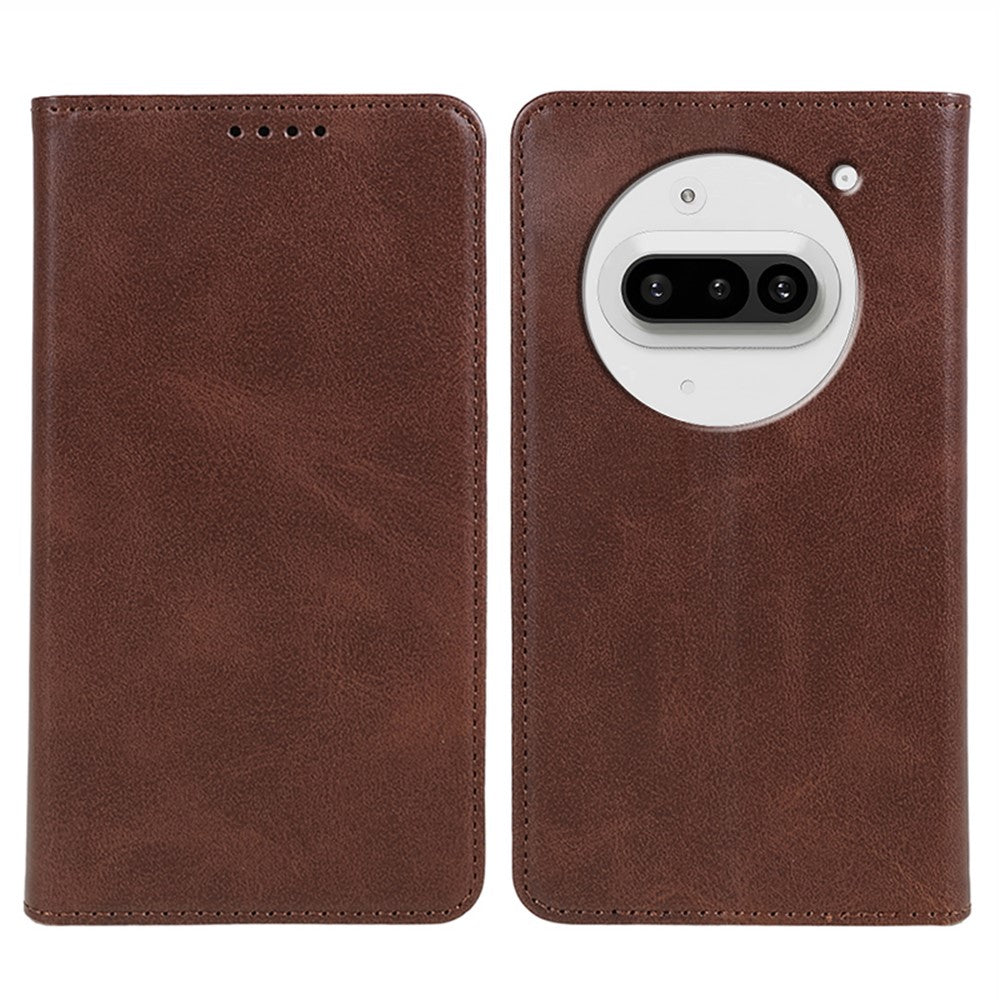 Nothing Phone (3a) Wallet-Handyhülle – Mit Magnetverschluss, Brieftaschenfunktion, aus Kalbsleder