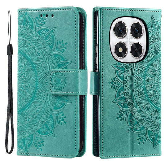 Xiaomi Redmi Note 14 Pro 4G Handyhülle – Standhülle mit Aufdruck „Totem“ aus PU-Leder