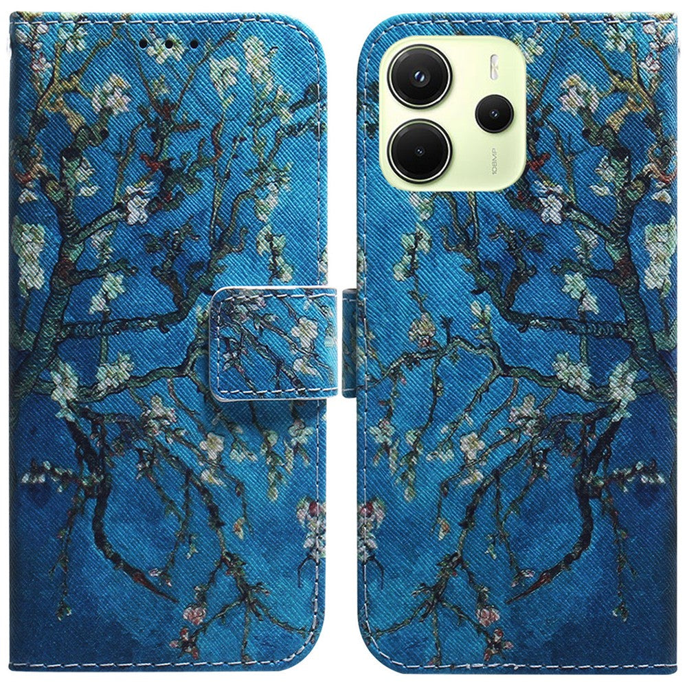 For Xiaomi Redmi Note 14 4G (163.25mm) Wallet Case Pattern Print Leather Phone Cover
