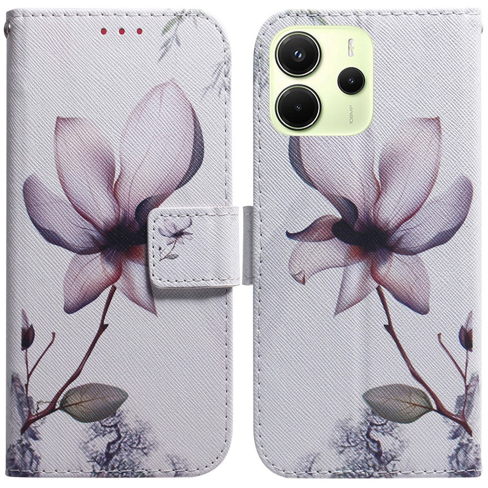 For Xiaomi Redmi Note 14 4G (163.25mm) Wallet Case Pattern Print Leather Phone Cover