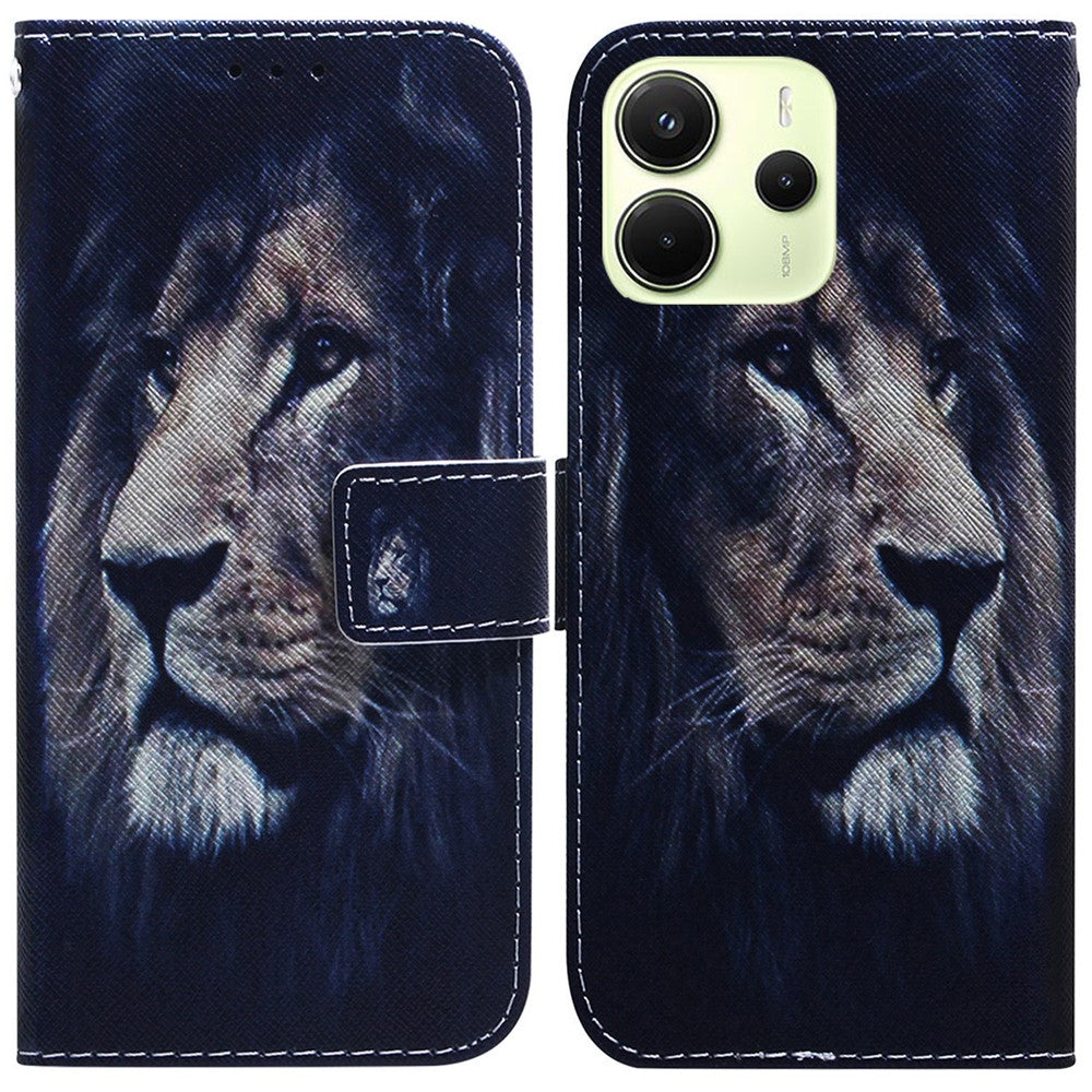 For Xiaomi Redmi Note 14 4G (163.25mm) Wallet Case Pattern Print Leather Phone Cover