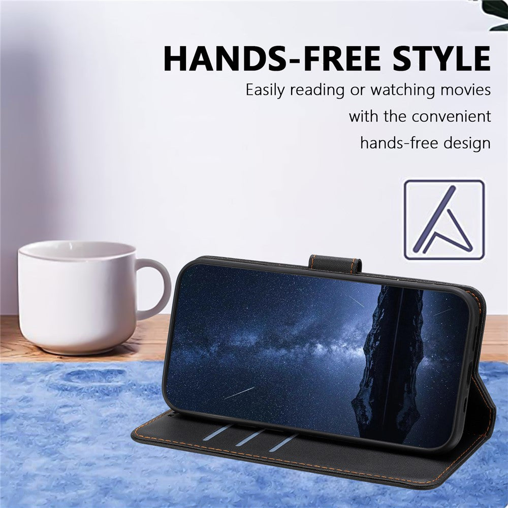 For Honor 200 Lite Leather Case Wallet Stand Solid Color Anti Drop Phone Cover