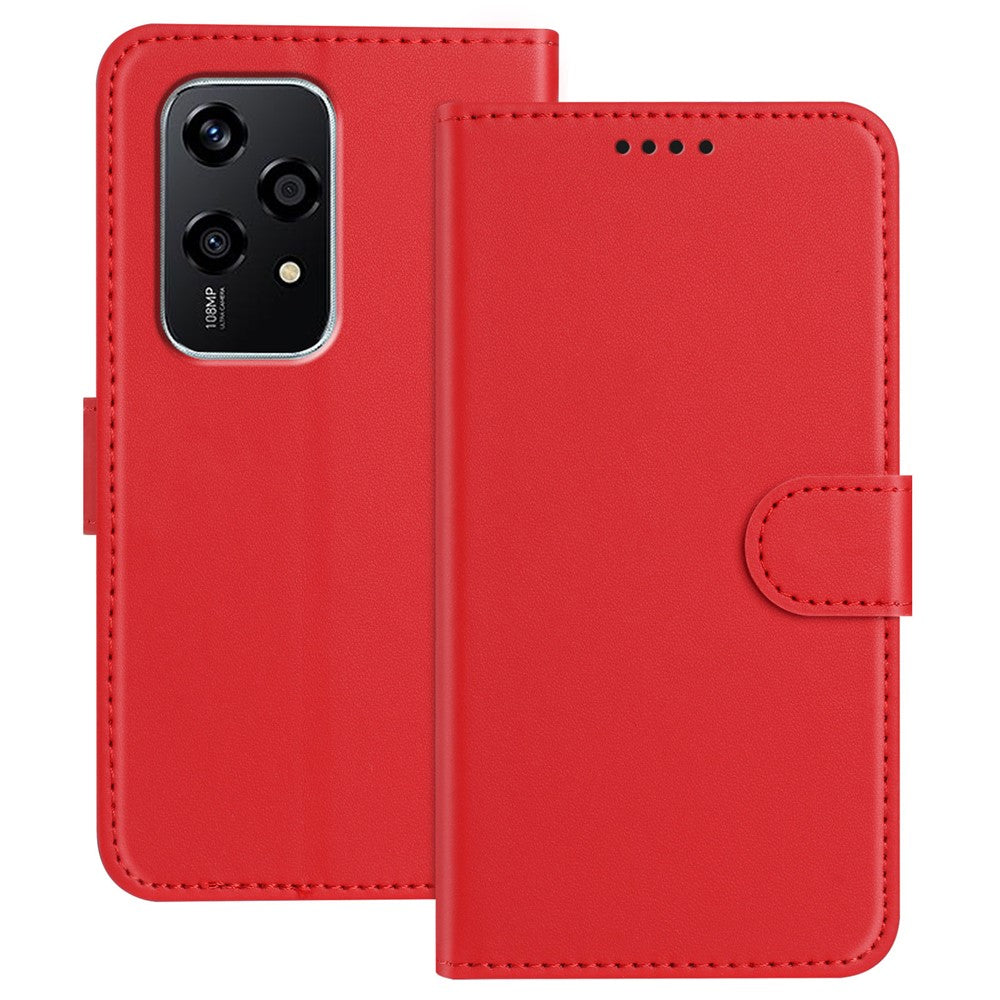 For Honor 200 Lite Leather Case Wallet Stand Solid Color Anti Drop Phone Cover