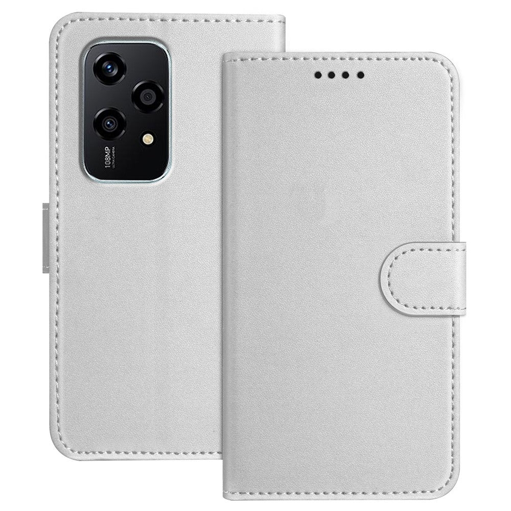 For Honor 200 Lite Leather Case Wallet Stand Solid Color Anti Drop Phone Cover