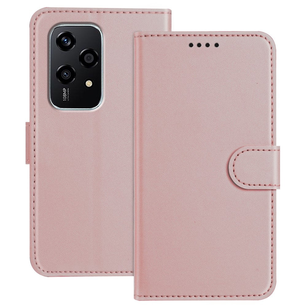 For Honor 200 Lite Leather Case Wallet Stand Solid Color Anti Drop Phone Cover