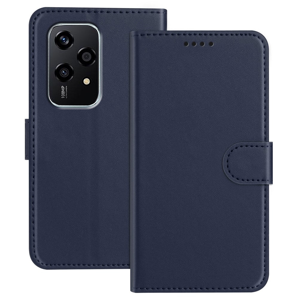 For Honor 200 Lite Leather Case Wallet Stand Solid Color Anti Drop Phone Cover