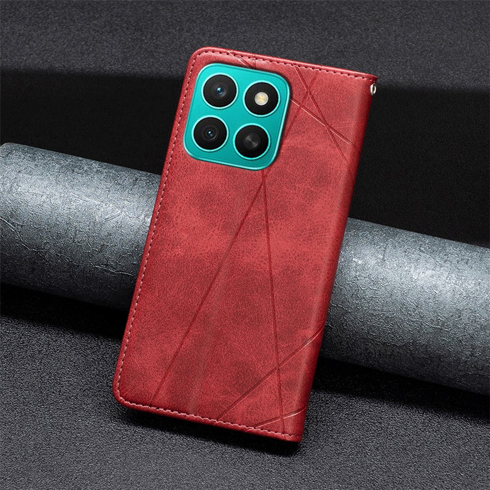 Honor X8c 4G Wallet-Handyhülle – Kratzfest, aus Leder, mit Ständer & bedruckten Kartenfächern