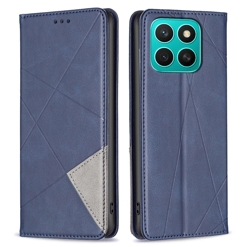 Honor X8c 4G Wallet-Handyhülle – Kratzfest, aus Leder, mit Ständer & bedruckten Kartenfächern