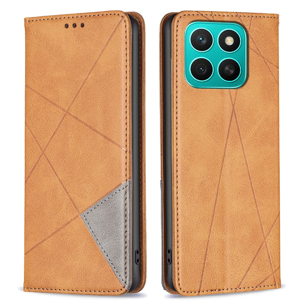 Honor X8c 4G Wallet-Handyhülle – Kratzfest, aus Leder, mit Ständer & bedruckten Kartenfächern