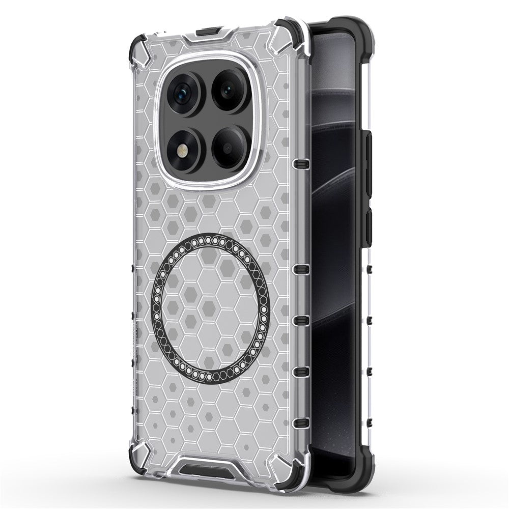 For Xiaomi Redmi Note 14 Pro 4G Magnetic Case Honeycomb Design TPU + PC Phone Cover