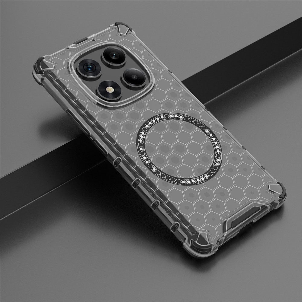 For Xiaomi Redmi Note 14 Pro 4G Magnetic Case Honeycomb Design TPU + PC Phone Cover