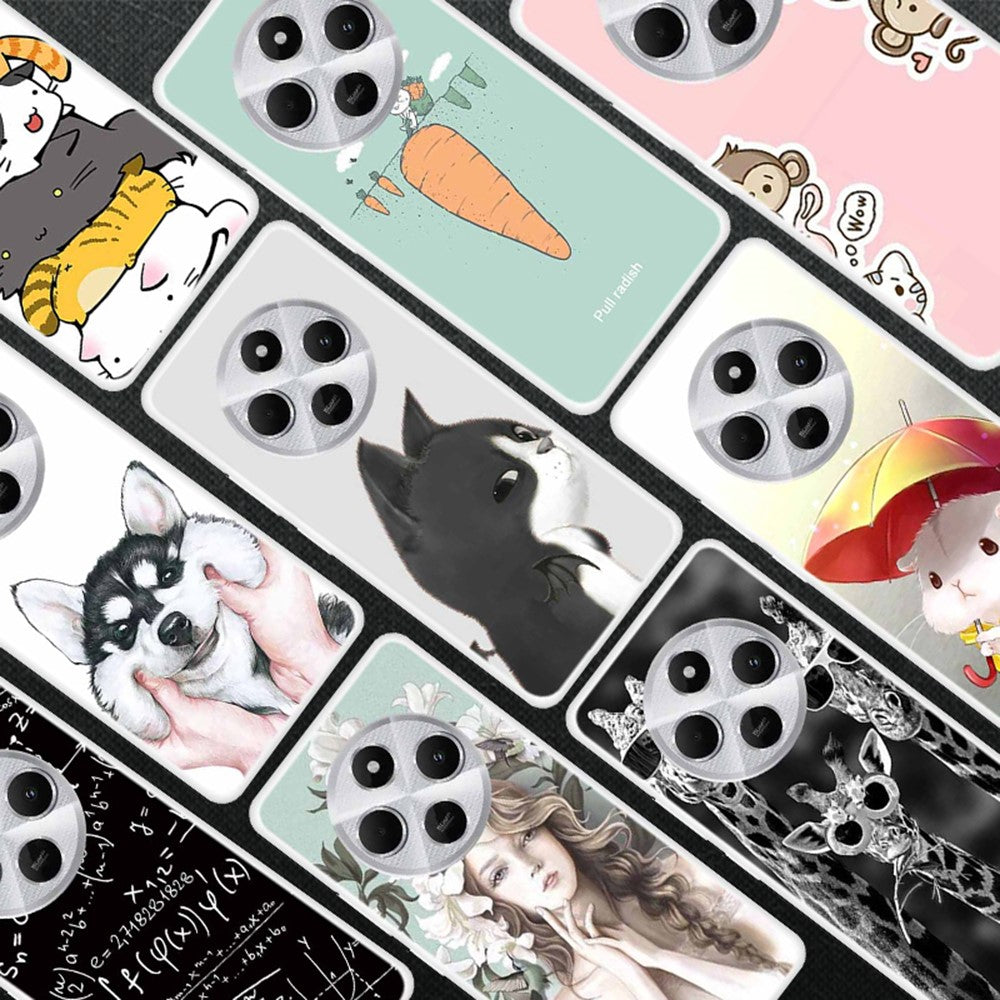 TPU Case for Xiaomi Redmi 14C 4G / 14R 5G / Poco C75 4G Pattern Printing Anti-Drop Phone Back Cover