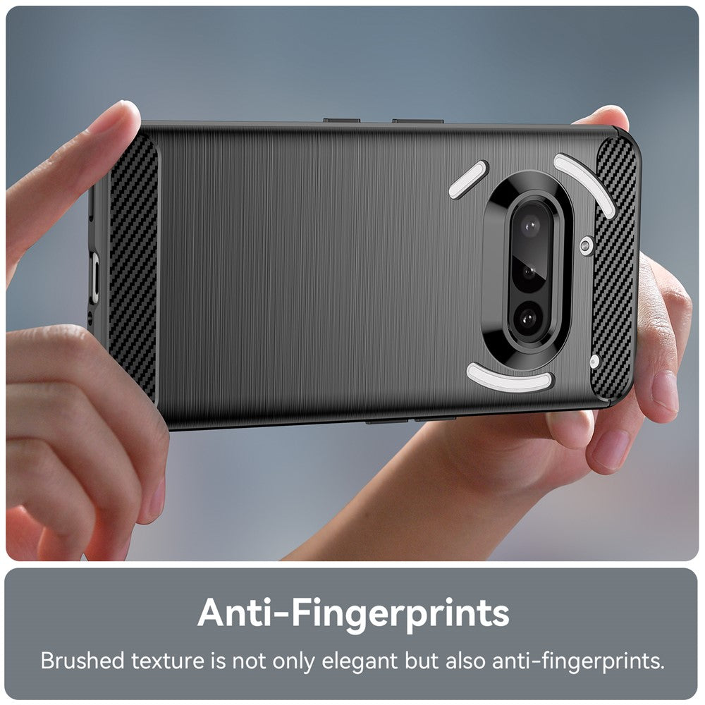 For Nothing Phone (3a) Case Protective Phone Cover Carbon Fiber Texture Brushed