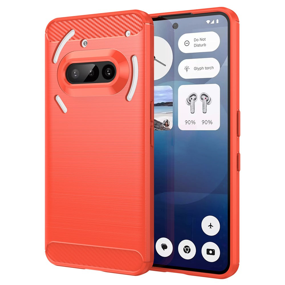 For Nothing Phone (3a) Case Protective Phone Cover Carbon Fiber Texture Brushed