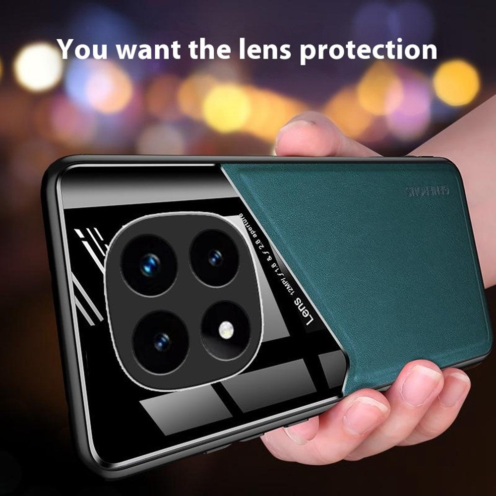 For Xiaomi Redmi Note 14 Pro 4G Case Leather Coated PC + TPU Phone Back Cover