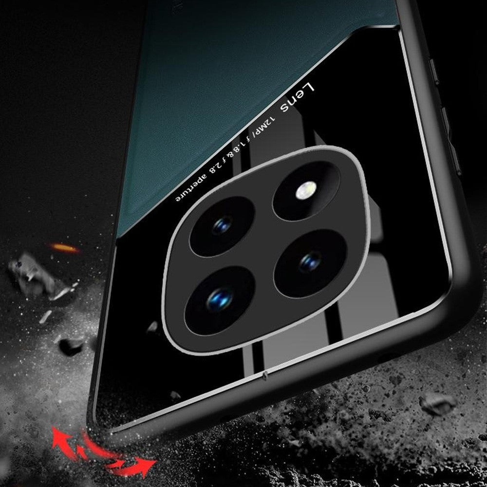 For Xiaomi Redmi Note 14 Pro 4G Case Leather Coated PC + TPU Phone Back Cover