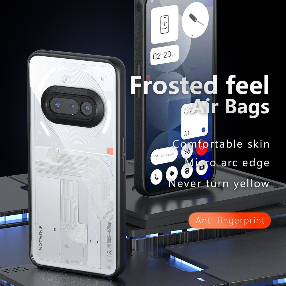 Nothing Phone (3a) Handyhülle – Aus TPU + PC, matte Handy-Rückseite, Transparent Schwarz