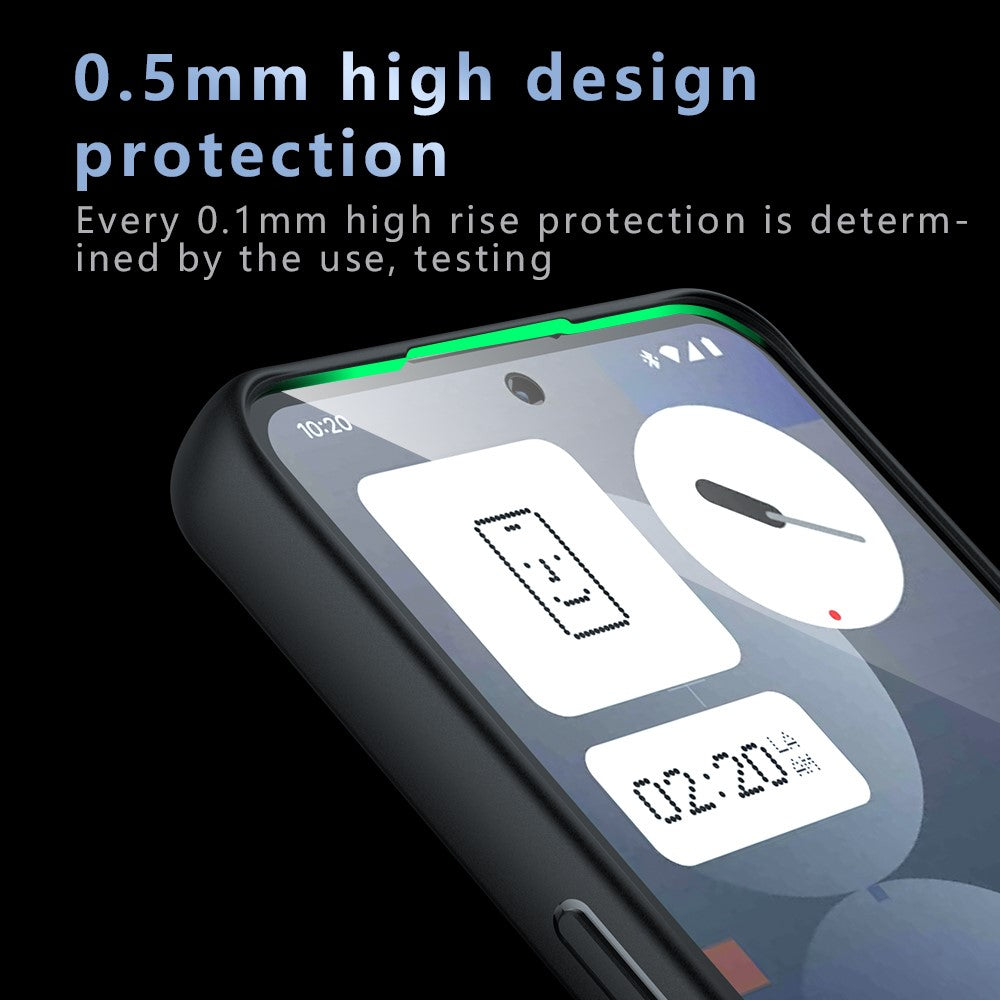 Nothing Phone (3a) Handyhülle – Aus TPU + PC, matte Handy-Rückseite, Transparent Schwarz