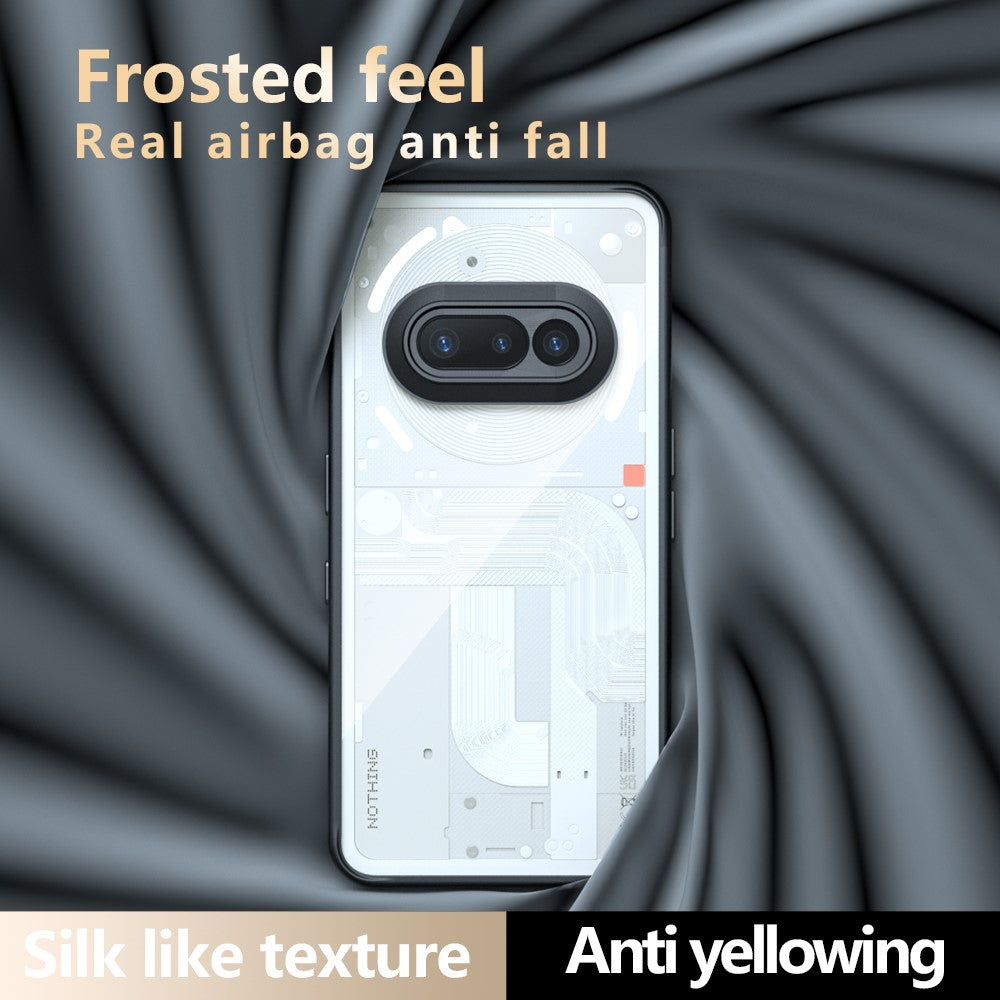 Nothing Phone (3a) Handyhülle – Aus TPU + PC, matte Handy-Rückseite, Transparent Schwarz