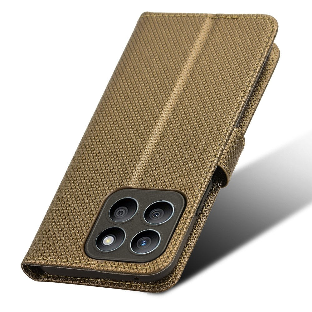 For Honor X8c 4G Case PU Leather Diamond Texture Wallet Phone Cover