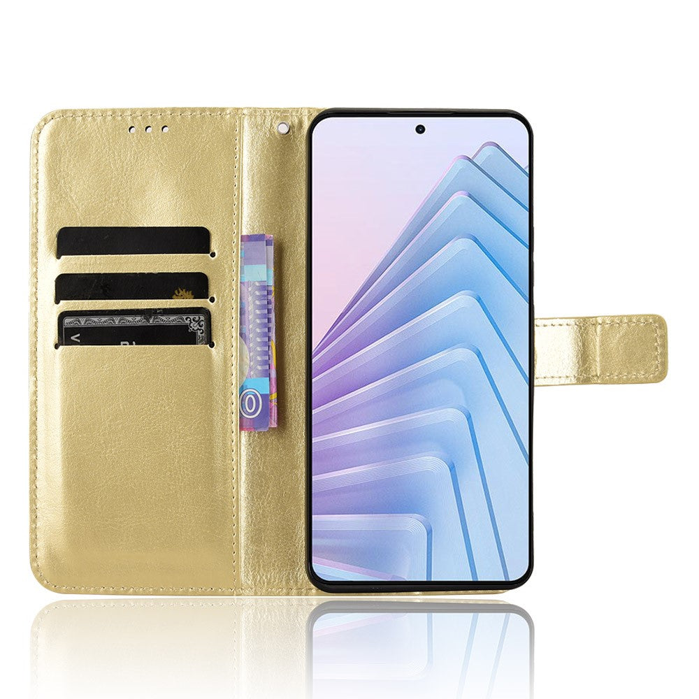 For Xiaomi Redmi Note 14 4G (164.84mm) Case Crazy Horse Texture PU Leather Phone Wallet Cover