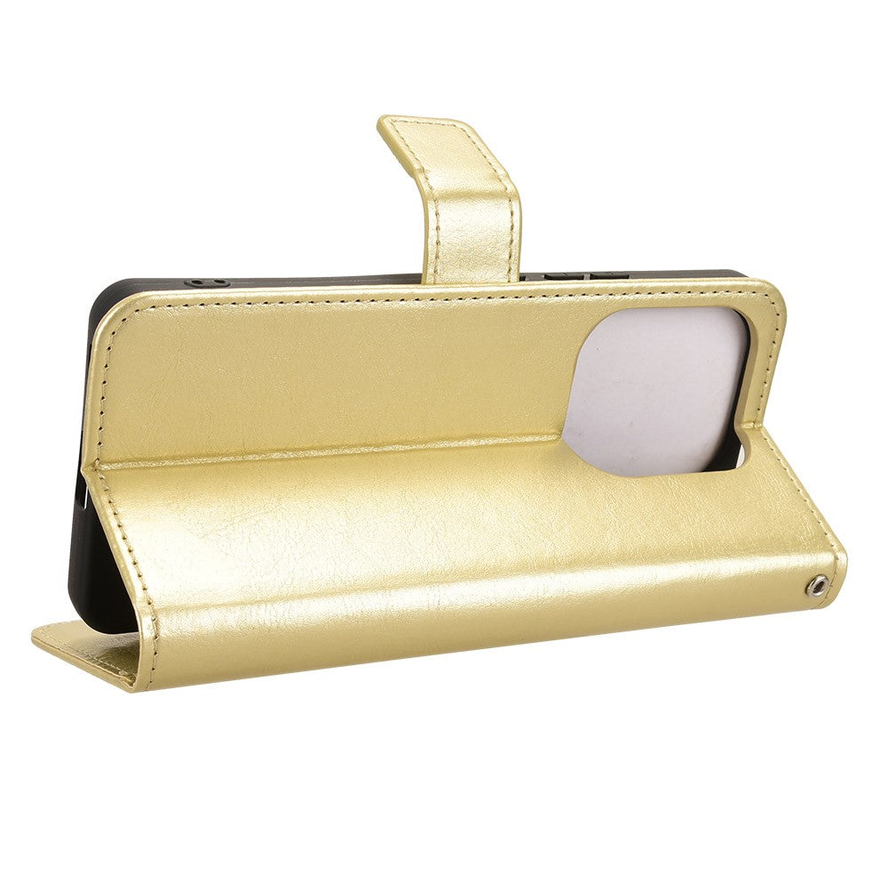 For Xiaomi Redmi Note 14 4G (164.84mm) Case Crazy Horse Texture PU Leather Phone Wallet Cover