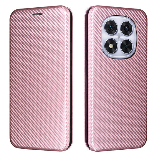 Xiaomi Redmi Note 14 Pro 4G Handyhülle – aus sturzsicherem PU-Leder mit Kohlefaser-Textur