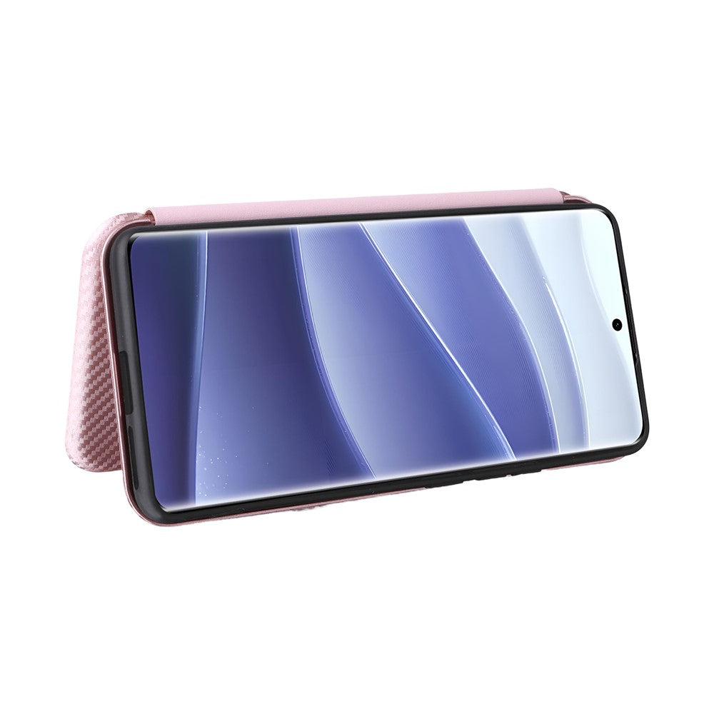 For Xiaomi Redmi Note 14 Pro 4G Case Carbon Fiber Texture Drop-Proof PU Leather Phone Cover