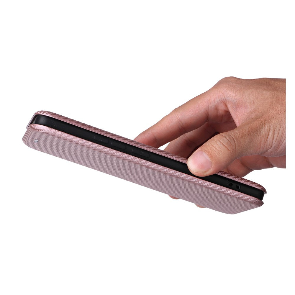 For Xiaomi Redmi Note 14 Pro 4G Case Carbon Fiber Texture Drop-Proof PU Leather Phone Cover