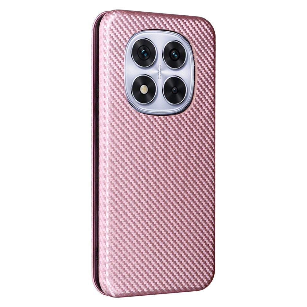 For Xiaomi Redmi Note 14 Pro 4G Case Carbon Fiber Texture Drop-Proof PU Leather Phone Cover