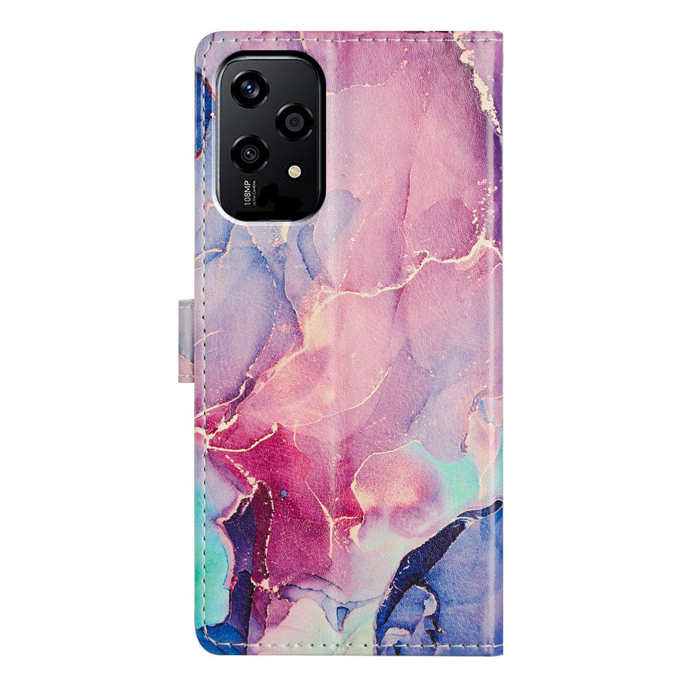 For Honor 200 Lite Wallet Phone Case PU Leather Flip Cover with Stand Card Holder Painted Design