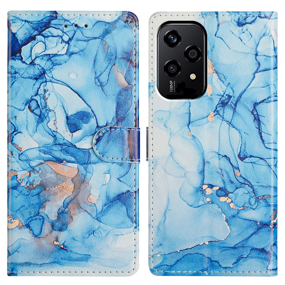For Honor 200 Lite Wallet Phone Case PU Leather Flip Cover with Stand Card Holder Painted Design