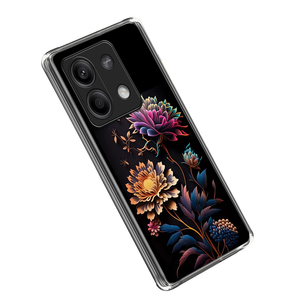 For Xiaomi Redmi Note 13 5G Case IMD Pattern Printed Shockproof TPU Phone Cover