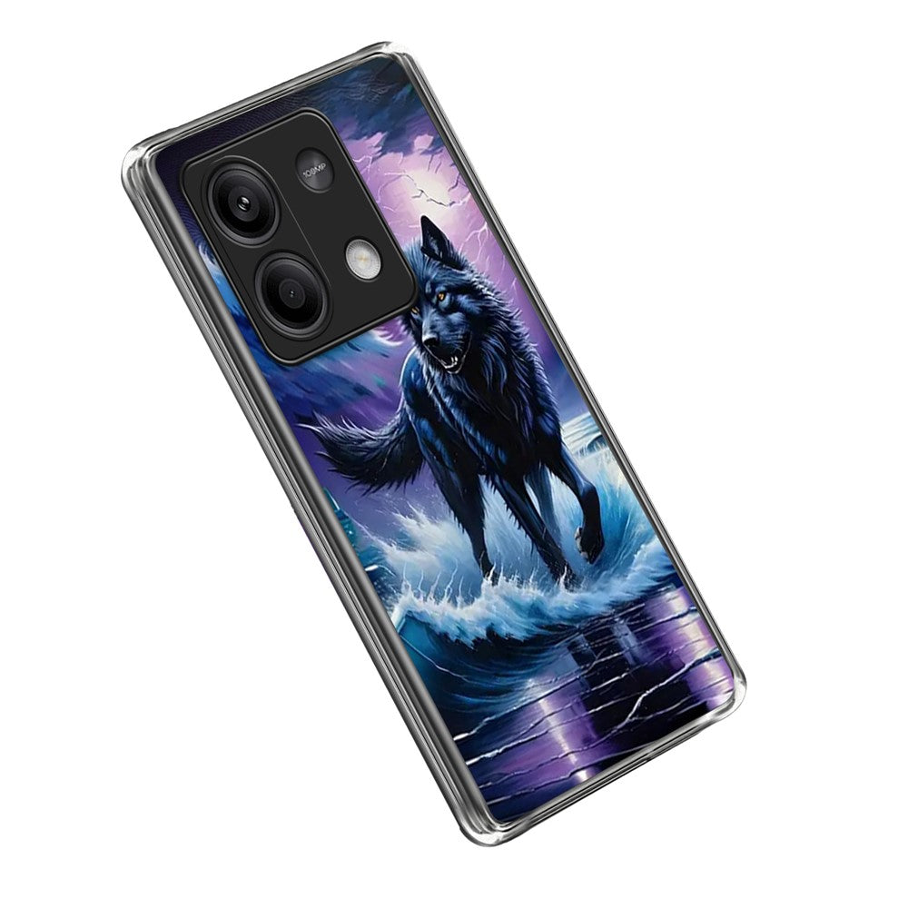For Xiaomi Redmi Note 13 5G Case IMD Pattern Printed Shockproof TPU Phone Cover