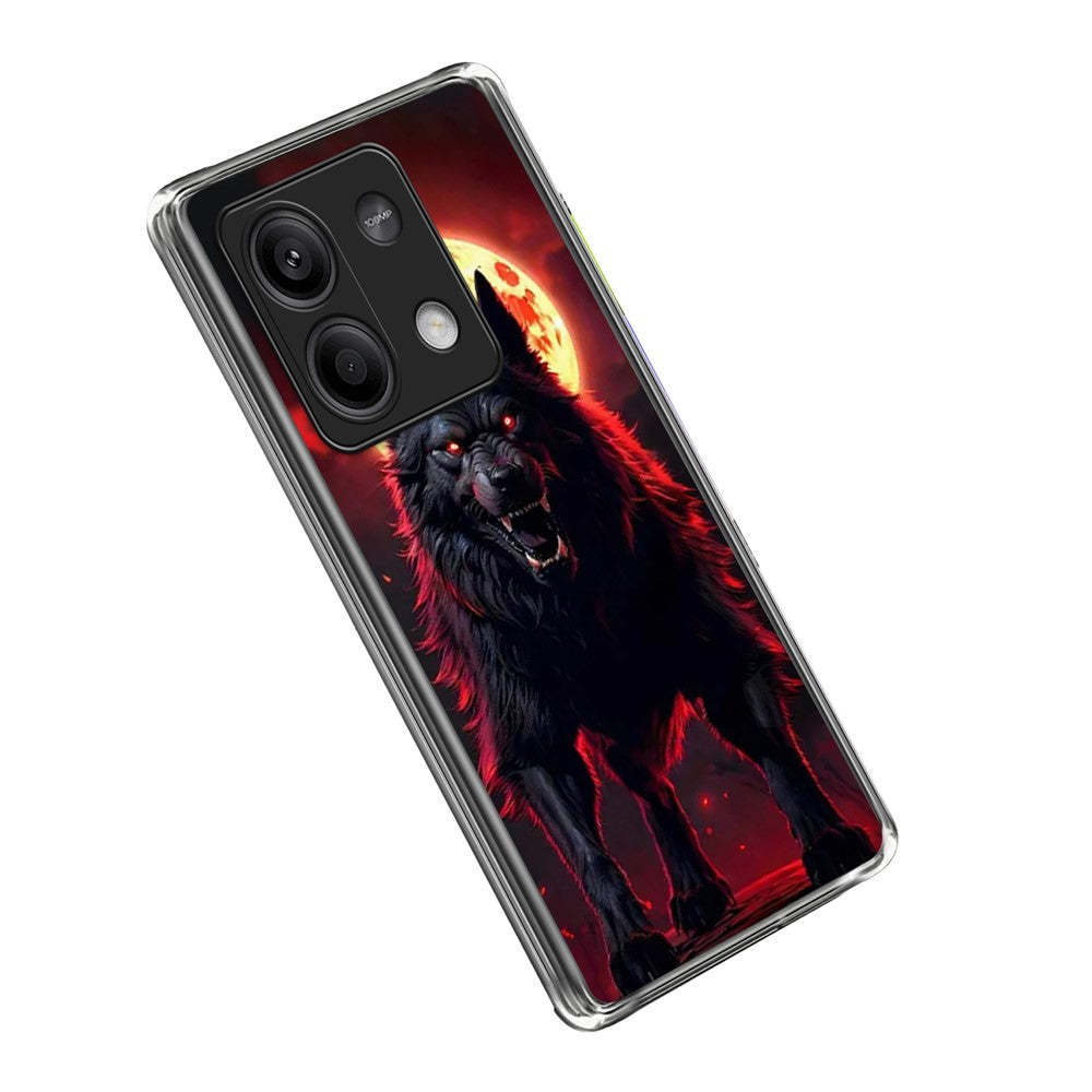 For Xiaomi Redmi Note 13 5G Case IMD Pattern Printed Shockproof TPU Phone Cover