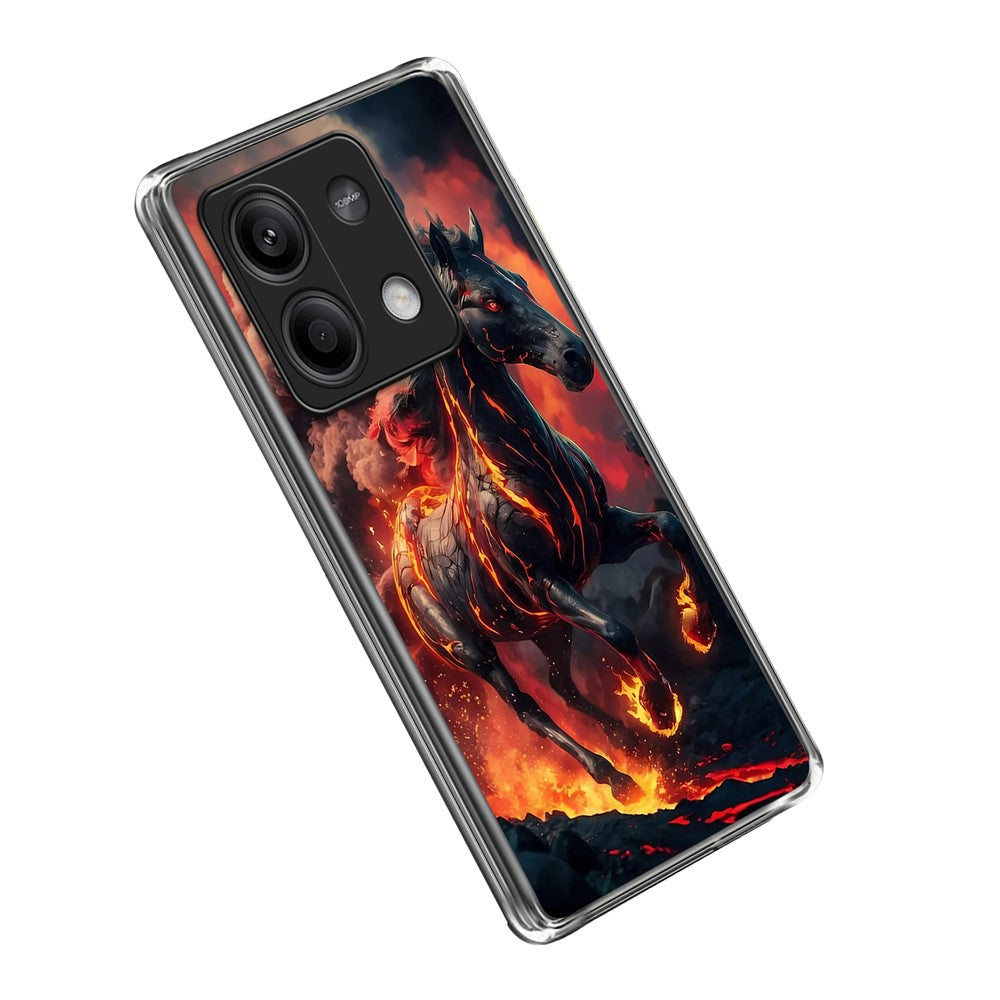 For Xiaomi Redmi Note 13 5G Case IMD Pattern Printed Shockproof TPU Phone Cover